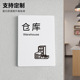 仓库储藏室布草间杂物间公司办公室门牌标识牌定制亚克力标识牌科室牌订制创意高级玻璃门设计贴纸警示牌标牌