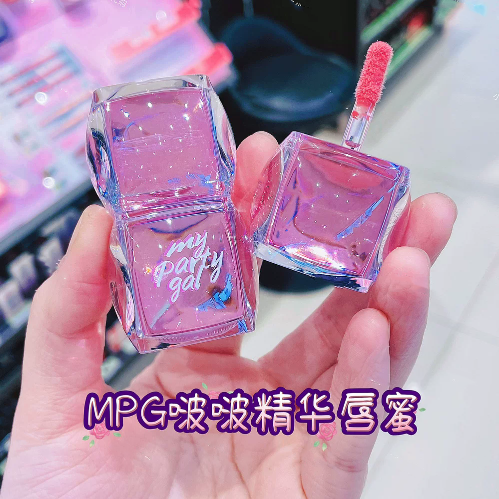 屈臣氏MY PARTY GA啵啵精华唇蜜3.2g莹亮水光唇蜜叠涂唇釉