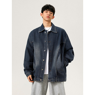 MPstudios原创男装zakkamade禾子先生吕小虎宽松情侣渐变牛仔外套