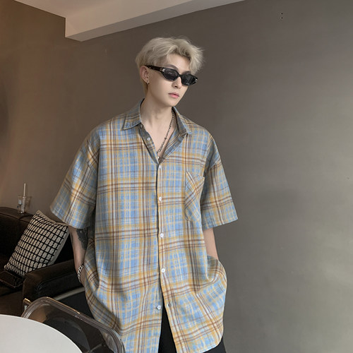 19 STUDIO亿万少年GOODBAI吕小虎禾子先生高品质短袖衬衫