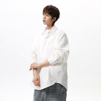 MPstudios原创男装GOODBAI白敬亭吕小虎whichone宽松休闲长袖衬衫