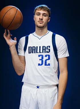 弗拉格球衣独行侠flagg32号刺绣au球员版定制小牛状元热压篮球服