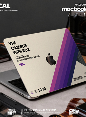 原色工场原创设计适用于新款苹果笔记本macbookpro14/16电脑痛贴潮流复古防磨保护膜机身贴纸air1513M3简约