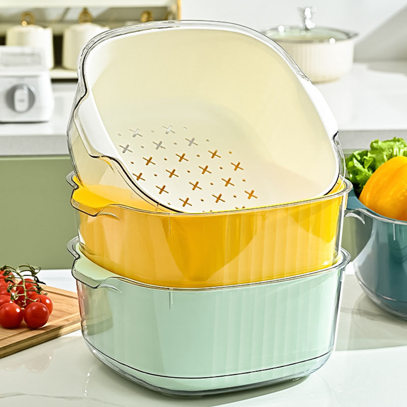 双层洗菜盆沥水篮厨房家用塑料水果盘客厅水槽滤水菜篓淘洗菜篮子,餐饮具,果盆/果盘/果篮,淘宝优惠券,粉丝福利购,淘宝优惠卷