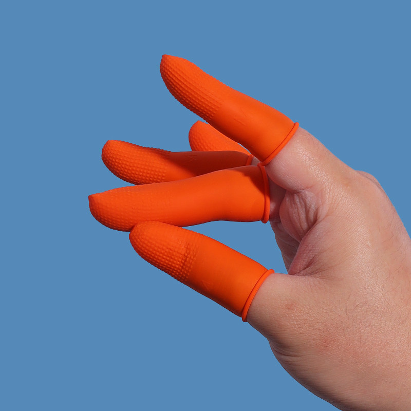 手指护套头套防护劳保耐磨加厚防滑橡胶工作指套手套一次性保护套