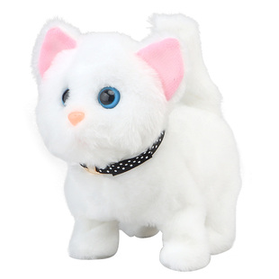 童仿生小猫咪玩具会叫会动猫猫玩偶猫毛绒电动女孩仿真动物模型.