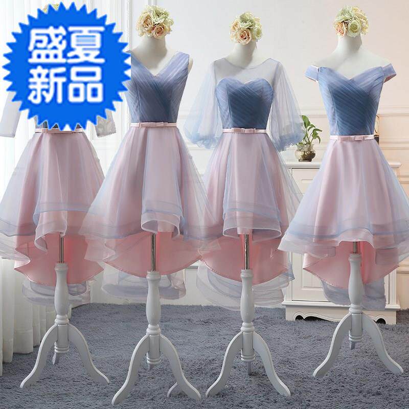 伴娘服短款2018新款F秋季韩版伴娘团礼服修身姐妹裙宴会主持晚礼|ruв категории Женская одежда, Cвадебные платья, платье/вечернее платье - от Buy2taobao.com для оказания профессиональной услуги покупки агента Taobao
