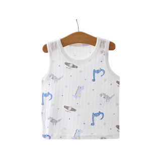 男童背心纯棉薄款夏季宝宝新生婴儿护肚女童无袖吊带上衣儿童夏装