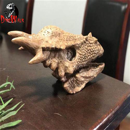博物馆古生物仿真恐龙头化石骨架化石模型恐龙玻璃钢雕塑厂家