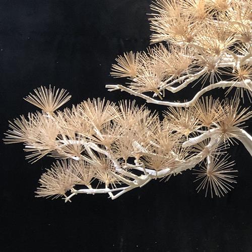 枯木实木造景装饰仿真迎客松松树摆件酒店玄关景观新中式假树