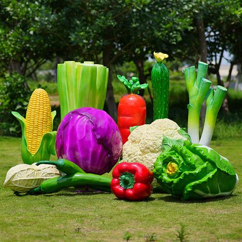 户外蔬菜基地仿真果蔬植物雕塑玻璃钢草莓水果大型果园装饰大摆件