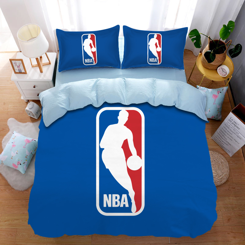 新品NBA篮球明星全棉四件套儿童卡通纯棉被套被单男孩学校三件式
