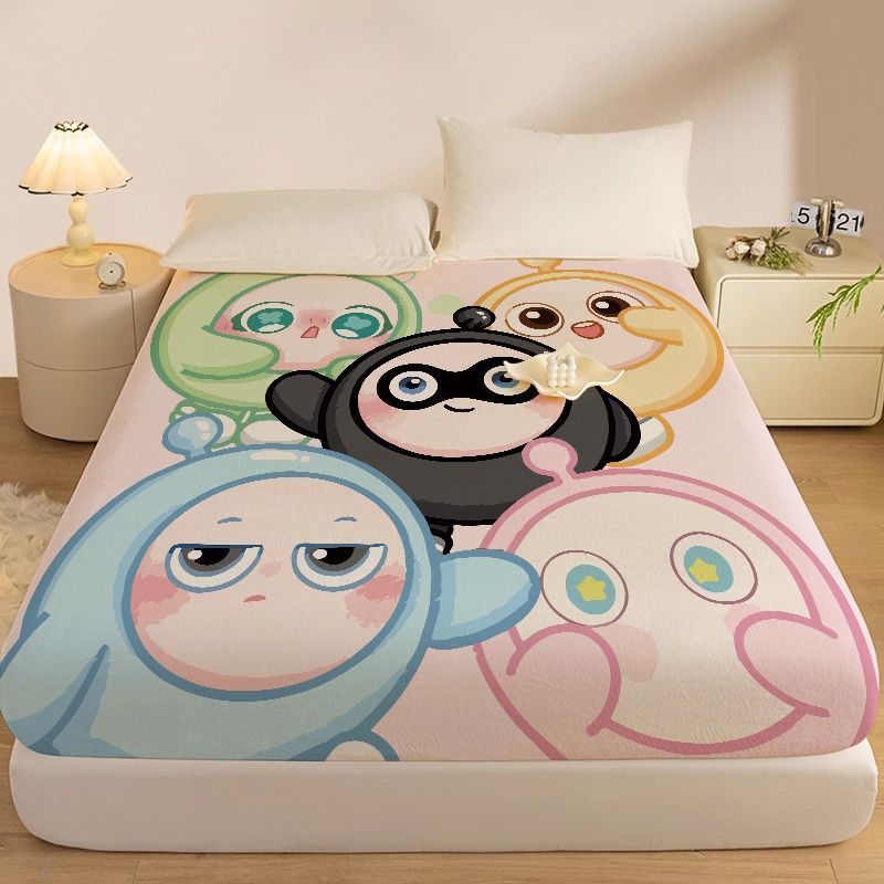 冬季加厚牛奶绒双面床笠双面法莱绒床垫套羊羔绒珊瑚绒保暖床罩