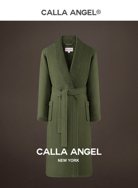 新款CallaAngel纯棉毛巾料男士浴袍柔软强吸水家居睡袍洗澡浴衣