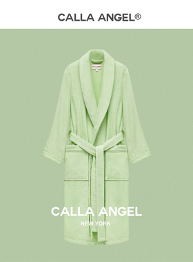 CallaAngel纯棉毛巾料浴袍柔软亲肤强吸水家居睡袍女款加厚款浴衣