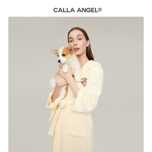 CallaAngel纯棉吸水毛巾料浴袍