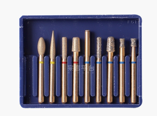 金霸王嵌体预备套装9支/套 瑞士康特备牙 金刚砂高速车针磨牙抛光