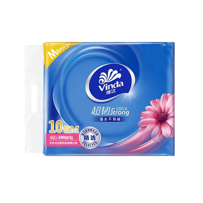 心相印超韧抽纸M码100抽家用纸巾