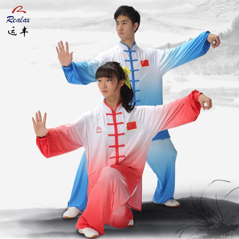 牛奶丝镶钻太极服比赛