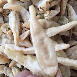 正宗樟树港白辣椒干辣椒卜辣椒 农家自制半干 湖南湘阴特产500g