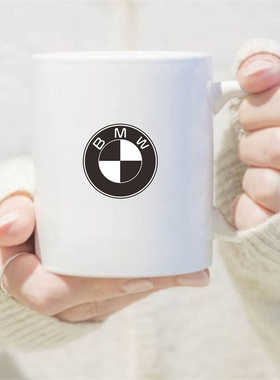 BMW白色礼品马克杯高颜值水杯咖啡杯陶瓷杯4S耐高温出口水杯