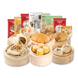 【券减20】包道广式糯米鸡干蒸烧麦包子早餐速食面点4065g 8包