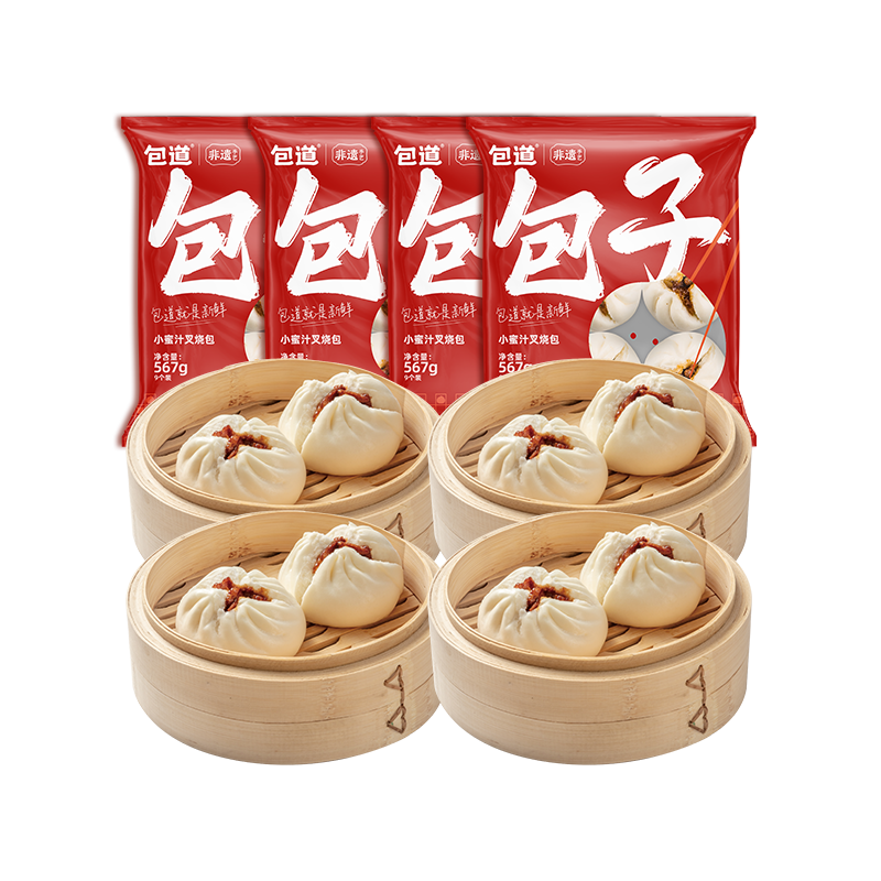 包道小蜜汁叉烧包子567g*4袋