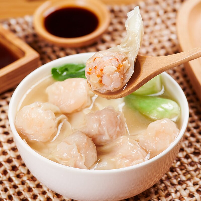 包道广式虾仁鱼籽云吞鲜肉云吞馄饨冷冻速食早餐早茶点心 3包装
