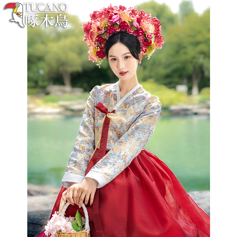 朝鲜舞蹈服装套装成人韩国民族宫廷服毕业伴娘礼服旅拍摄影演出服