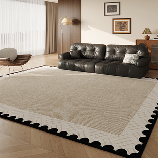 客厅地毯新款高级轻奢卧室床边毯防污防水地垫大面积全铺可裁剪