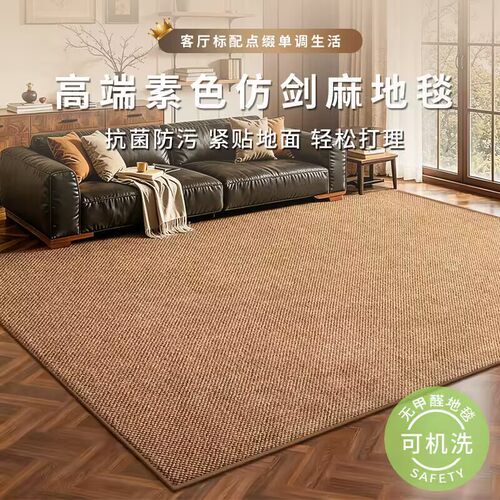 客厅仿剑麻地毯2026新款免打理