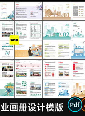 ESG社会责任报告画册设计参考模版 企业esg手册AI矢量素材资料PDF