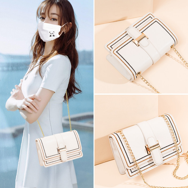 2020流行小包包女2020新款韩版时尚单肩斜挎包ins百搭链条小方包