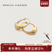 Monica Vinader莫妮卡耳环Deia圆圈纹理耳环轻奢复古新春耳饰