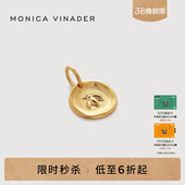 Monica 配饰 Vinader莫妮卡吊坠蜜蜂圆饼吊坠项链单坠银饰吊坠时尚