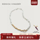 Powney联名法式 Monica Vinader莫妮卡珍珠项链Amy 复古拼接赫本风