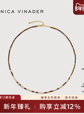 Monica Vinader莫妮卡Delphi圆管项链宝石彩色锁骨链秋冬设计复古