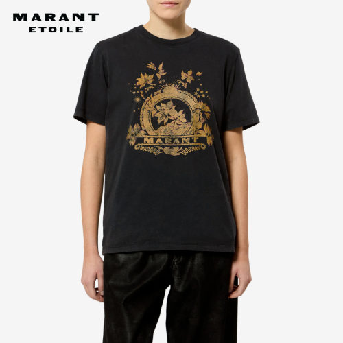 【26早秋新品】MARANT ETOILE ZEWEL休闲水洗棉质平纹针织印花T恤
