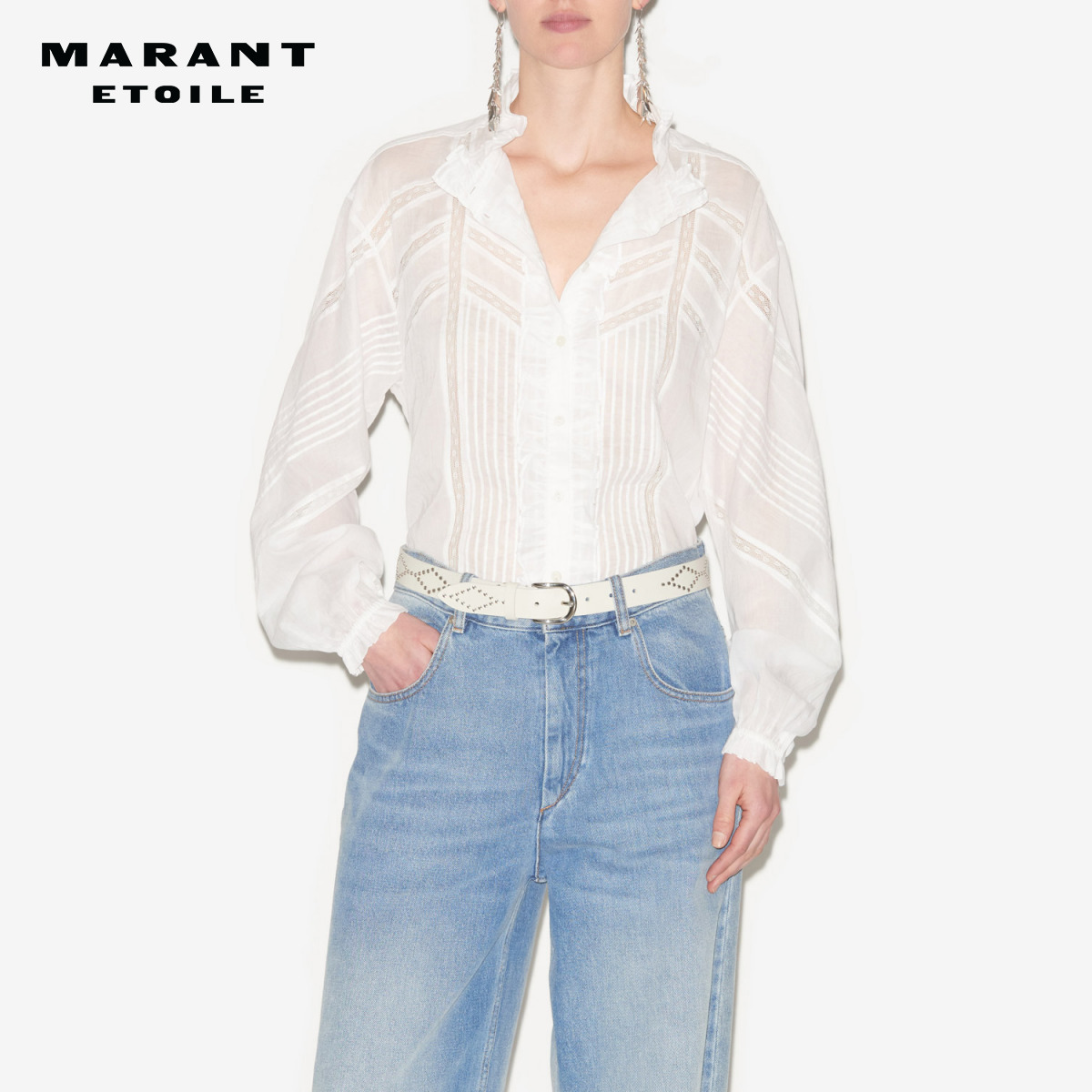 24早秋法式复古蕾丝衬衫