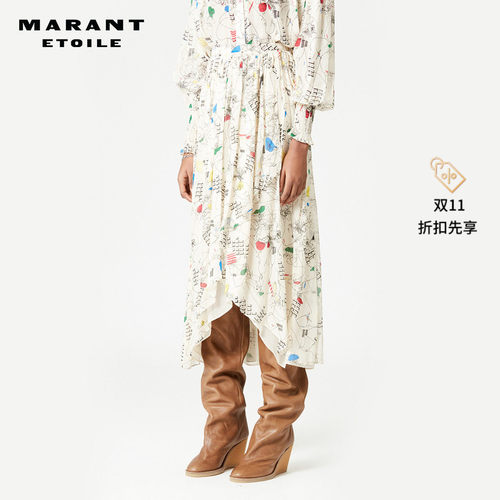 ISABELMARANT气质印花半身裙女