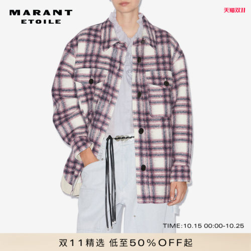 【胶囊系列】MARANT ETOILE HAVEN法式格纹大衣外套女