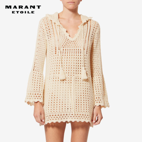 MARANT ETOILE ZELNIE 钩针连帽短款连衣裙