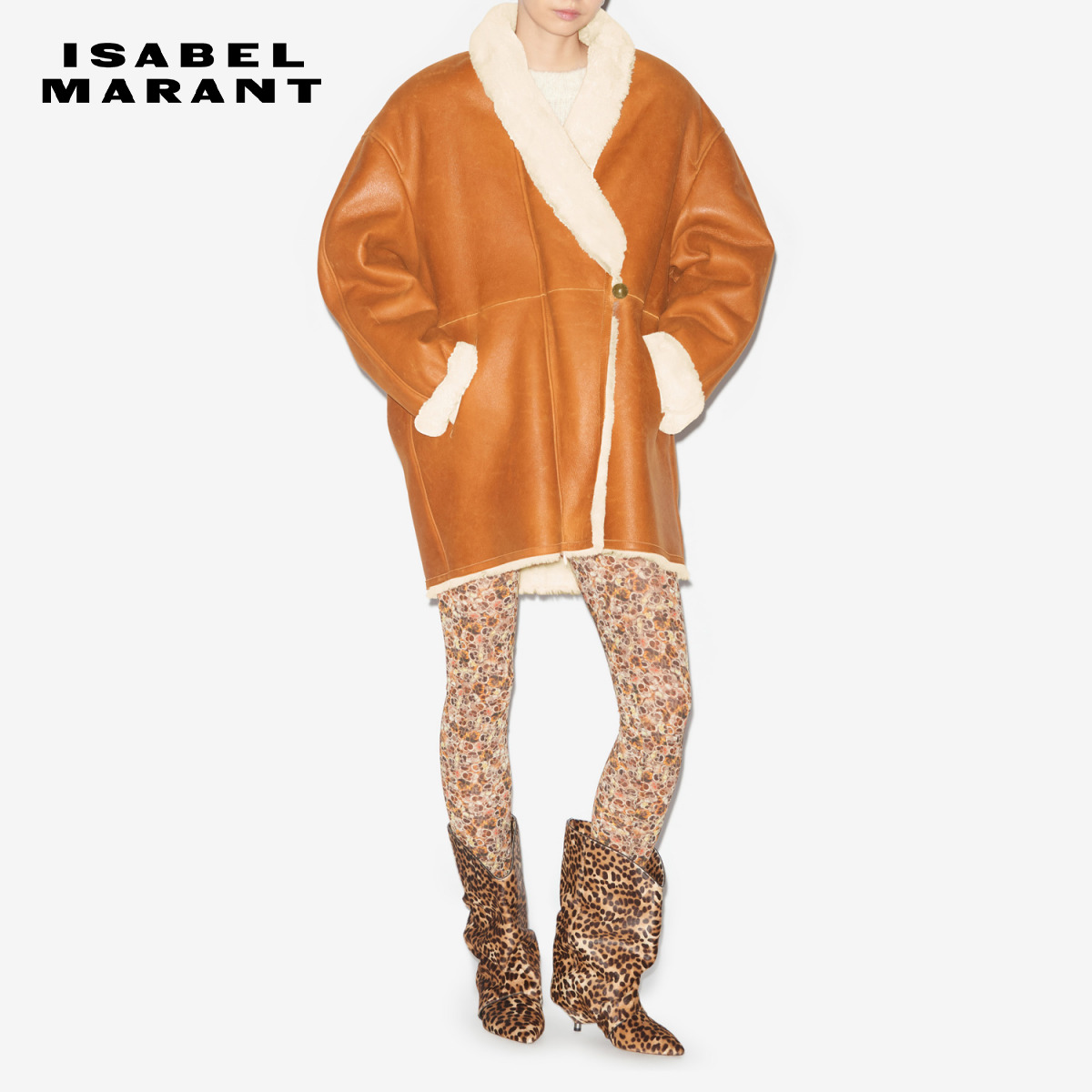 ISABEL MARANT ELANORE经典简约一字扣大衣外套女