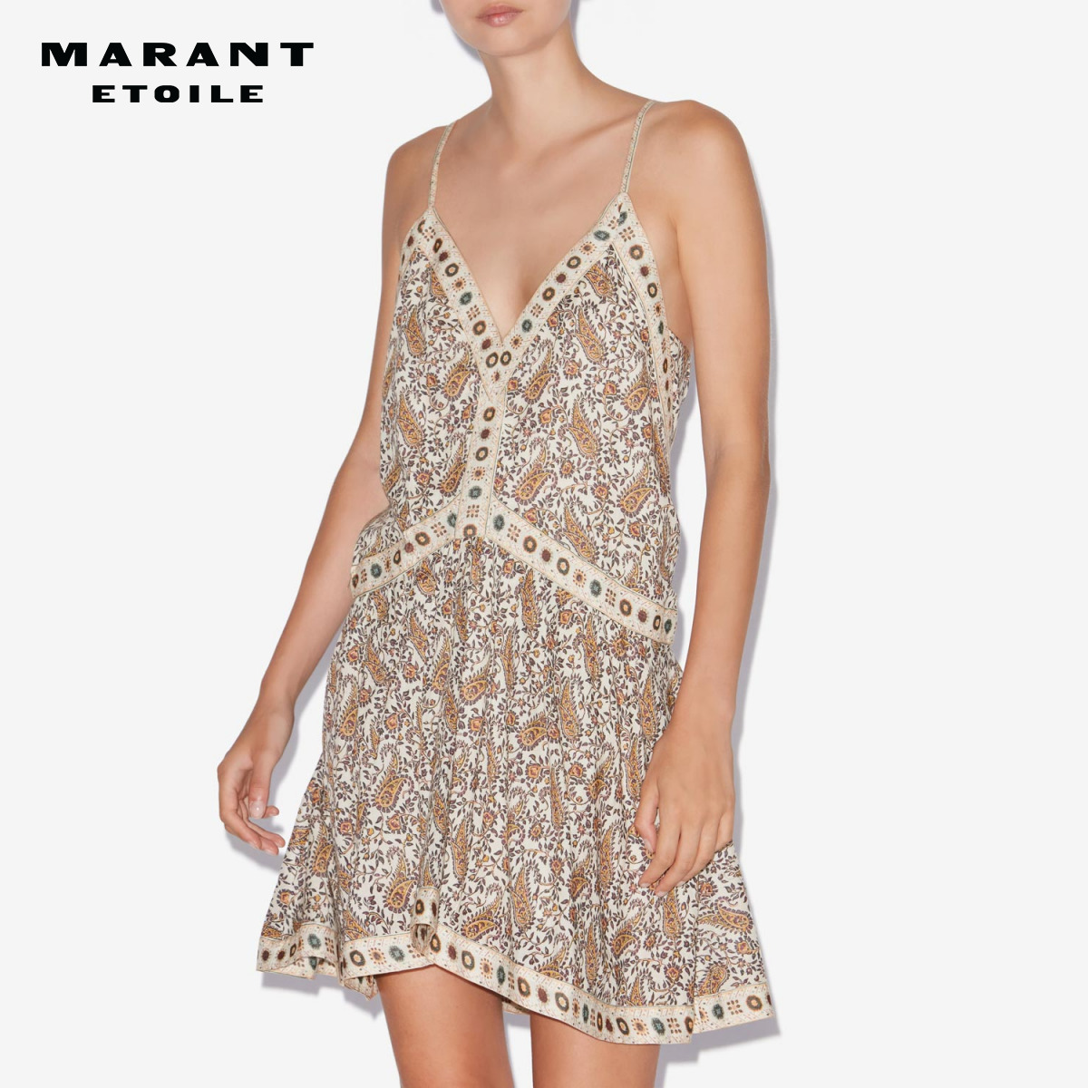 MARANT ETOILE2025 DANIELLE复古棉纱短款连衣裙女