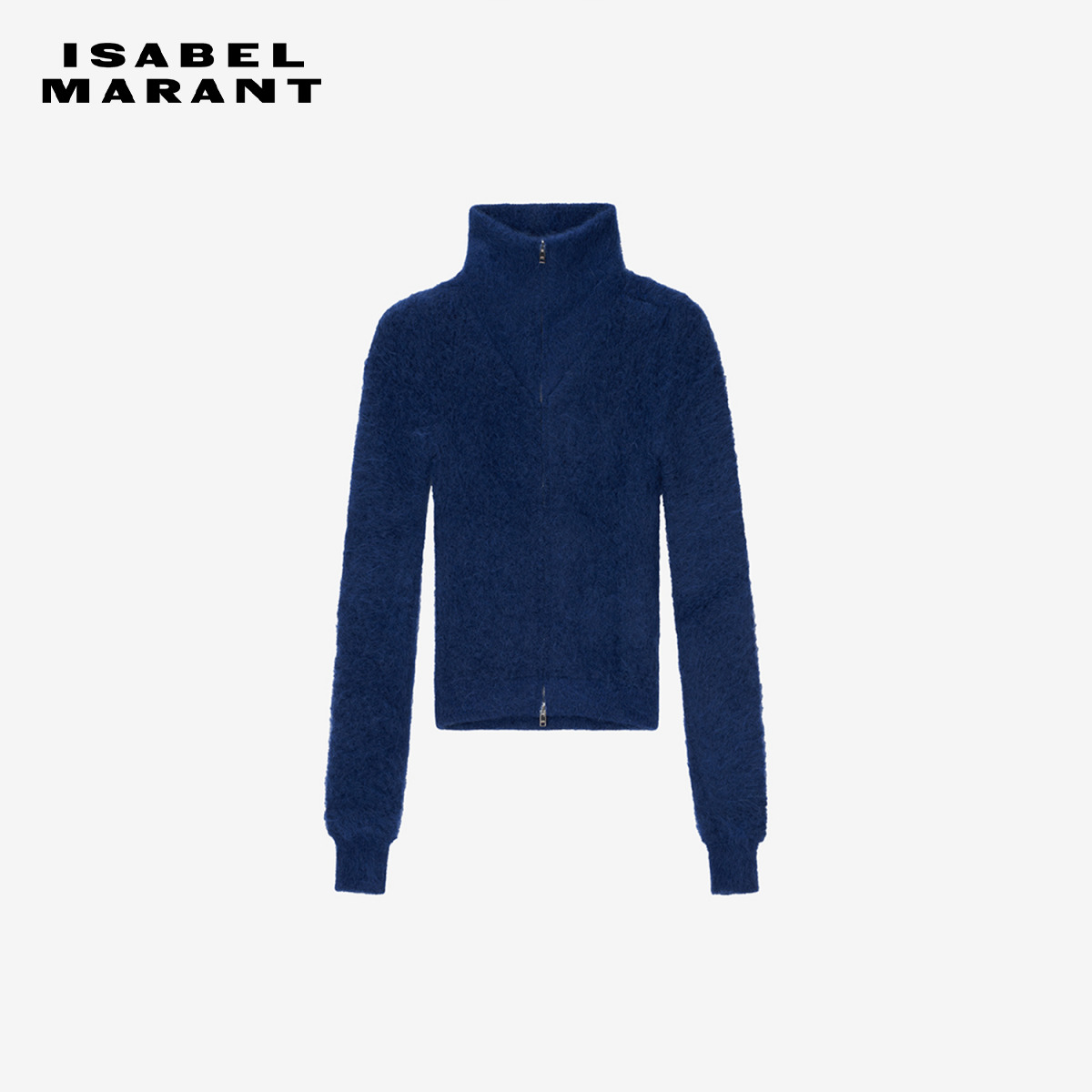 ISABEL MARANT CARDIGAN AMINA潮流高领毛绒拉链女式针织开襟衫