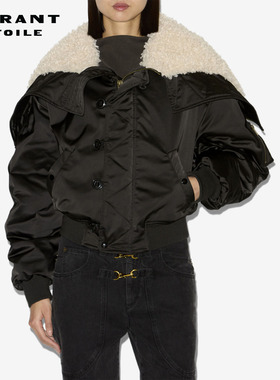 MARANT ETOILE2025早秋新款ELISA绗缝缎面短外套女