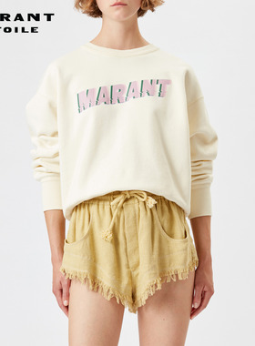 MARANT ETOILE MOBYLI 字母LOGO圆领印花卫衣女休闲套头衫