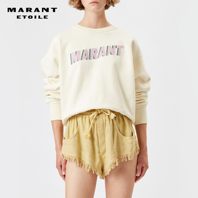 MARANT ETOILE MOBYLI 字母LOGO圆领印花卫衣女休闲套头衫