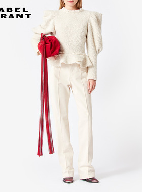 ISABEL MARANT GIAMILI时尚阔肩花苞边上衣女