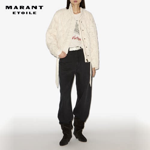 MARANT ETOILE2025早秋新款ZAKIANE 绗缝缎面夹克女